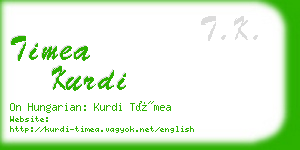 timea kurdi business card